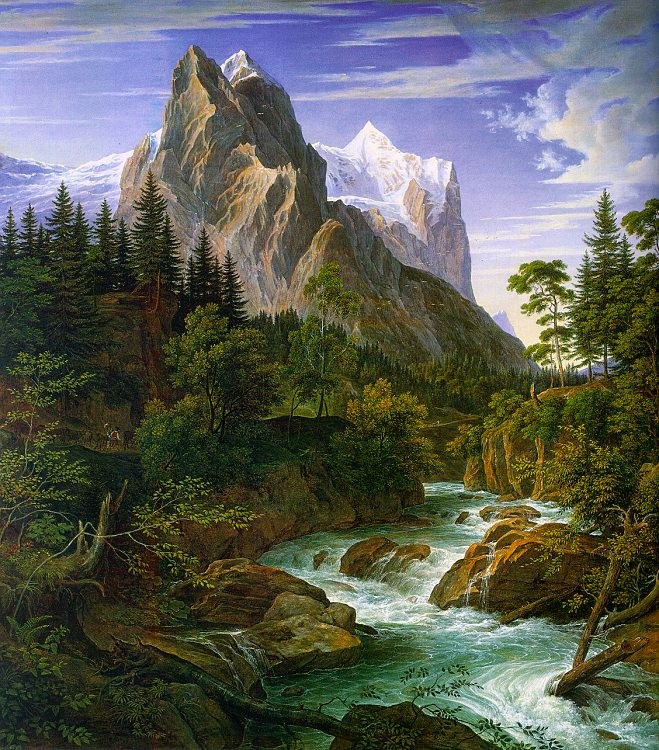 Unknown Artist The Wetterhorn with the Reichenbachtal